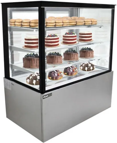 Vista 6 de PEAKCOLD vitrina refrigerada para panadería, vitrina de postres de 36 pulgadas de ancho