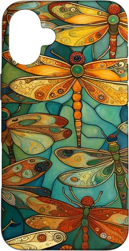Vista 23 de iPhone 16 Dragonfly Party III Pretty Dragonflies In A Garden Flying Case