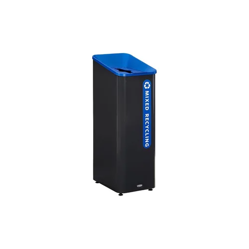 Vista 6 de Rubbermaid Commercial Products Sustain - Contenedor decorativo de 15 galones, negro/verde, interior para edificios de oficinas, patios de comida