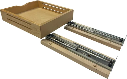 Vista 6 de CabinetRTA Organizador de especias extraíble de madera para gabinete, 9 pulgadas de ancho x 10 pulgadas de profundidad x 3 pulgadas de alto