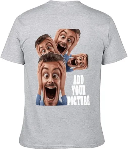 Vista 5 de Custom Personalized Men's Cotton T-Shirts Design Your Own Custom Prints