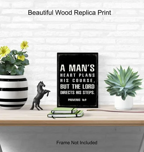 Vista 4 de Regalos cristianos para decoración de hombres, arte de pared religioso, versículos de la Biblia, salmos de las Sagradas Escrituras, regalos