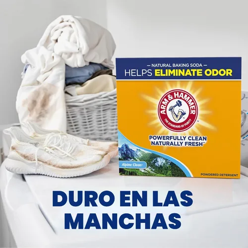 Vista 2 de Detergente en polvo para lavandería Arm & Hammer - Limpieza Alpina - 155 lavados (Paquete de 3)