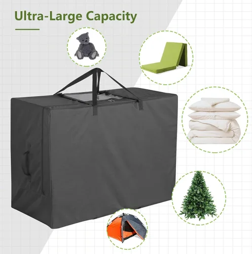 Vista 7 de Cuddly Nest Bolsa de Almacenamiento para Colchón Plegable - Funda de Transporte Resistente para Cama de Invitados Tri-Fold