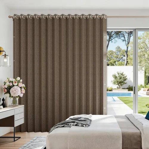 Vista 27 de Cortinas plisadas completamente opacas con cierre magnético, 72 pulgadas de largo, para interiores y exteriores, 1 panel, 45 pulgadas de ancho x 72