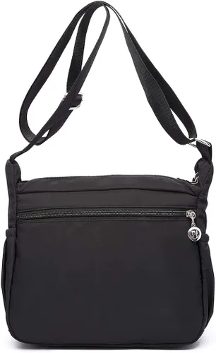 Vista 2 de Collsants Bolso bandolera pequeño de nailon para mujer, bolso de viaje, con múltiples bolsillos