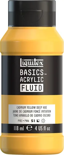 Vista 14 de Liquitex BASICS - Pintura acrílica fluida, botella de 4 onzas, tono permanente carmesí lizarina Super Versatile, Fine Art Pigments; Fluid