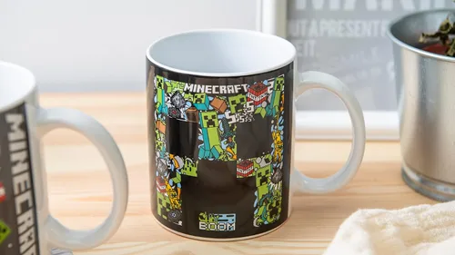Vista 9 de Zak Designs Minecraft - Juego único de tazas de café de cerámica, tazas de café con mango cómodo para regalos de jugadores, aptas para lavavajillas