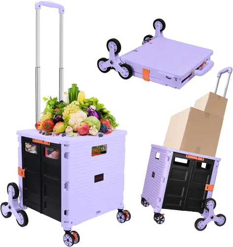 Vista 30 de Ruedas de Repuesto para Subir Escaleras para Carrito de Compras y Lavandería, Ruedas para Subir Escaleras de Carrito de Compras Triangular Trolley