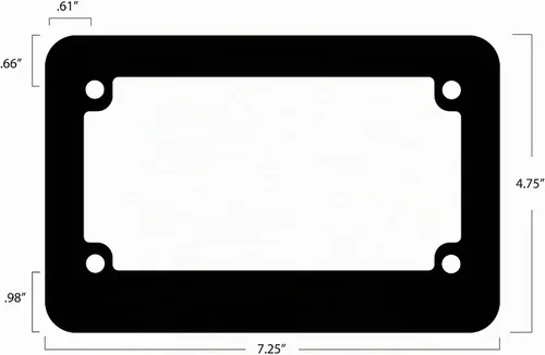 Vista 4 de Marco soporte para placa de matrícula de motocicleta con bandera estadounidense. Letras elevadas 3D (negro/negro)