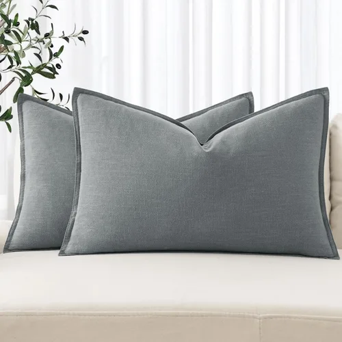 Vista 61 de MIULEE - Juego de 2 fundas de almohada decorativas de lino, estilo bohemio, rústico, neutral, para sofá, cama, 16 x 16 pulgadas, color marrón