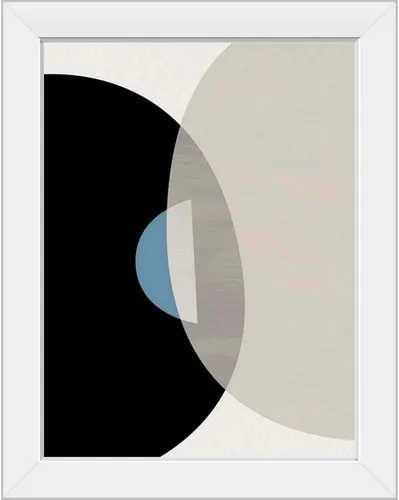 Vista 8 de CANVAS ON DEMAND Impresión artística enmarcada negra abstracta de mediados de siglo 2, ilustraciones