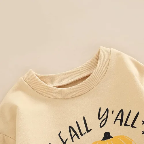 Vista 53 de Ropa de Halloween para bebé niña, sudadera con estampado de calabaza, mameluco de burbujas, lindo traje de Acción de Gracias de otoño