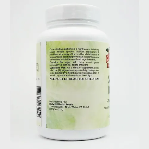 Vista 3 de Holly Hill Health Foods, Suprema Dophilus, 120 Cápsulas Vegetarianas