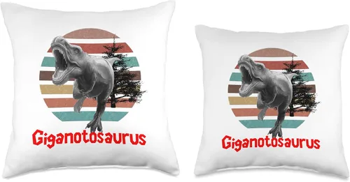 Vista 3 de Giganotosaurus Retro T rex - Cojín prehistórico para el Día del Padre