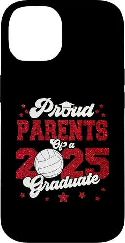 Vista 4 de iPhone 16 Parents of a 2025 Graduate Prom Graduation 25 VolleyBall Case