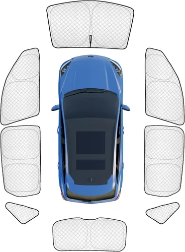 Vista 41 de KMF 6 piezas de parasoles gruesos para Mazda 3 Hatchback (No Sedán) 2014-2018 Accesorios, parasoles completos para parabrisas y ventanas de coche