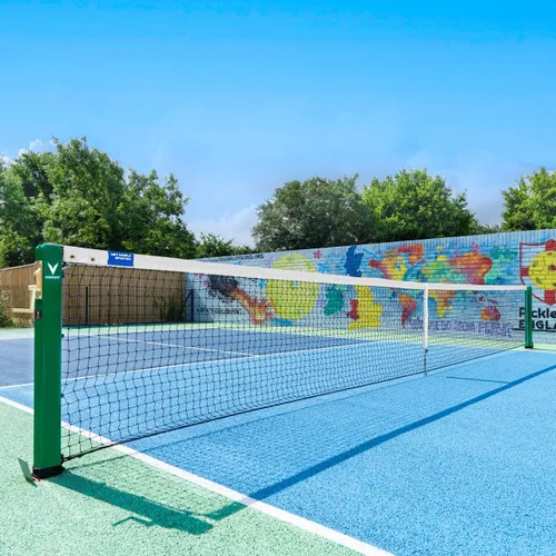 Vista 6 de Vermont Postes de pickleball Tamaño reglamentario, postes de acero resistentes a la intemperie con enchufes de tierra opcionales, solo postes