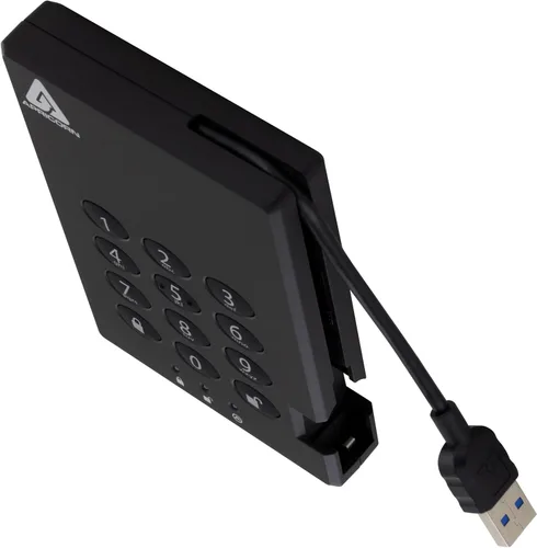 Vista 4 de Apricorn 500GB Aegis Candado USB 3.0 256-bit AES XTS Hardware Cifrado Disco Duro Portátil Externo (A25-3PL256-500)