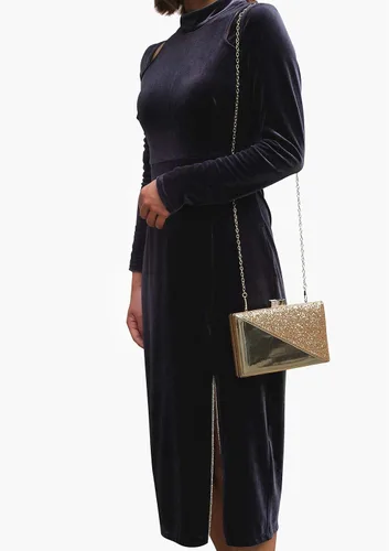Vista 5 de CARIEDO Bolso de mano brillante para mujer elegantes bolsas de noche con purpurina bolso de noche brillante para baile boda fiesta graduación novia