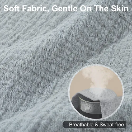 Vista 2 de FIOBEE Toallas de baño con capucha para bebé, 100% muselina para recién nacido, con diseño de animales, ultrasuaves y absorbentes, esenciales