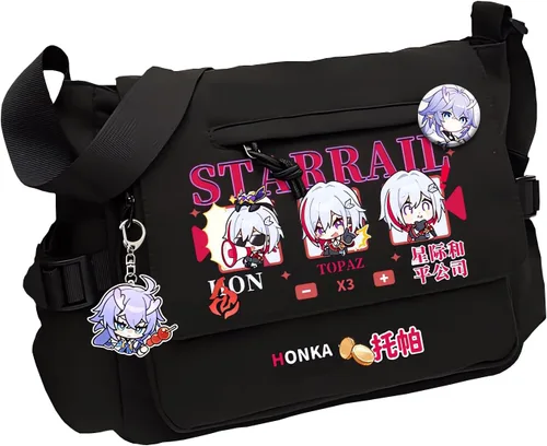 Vista 19 de Game Handbag Crossbody Bag, Cute Single Shoulder Bag, Adult 3D Print Anime Backpack Black-1