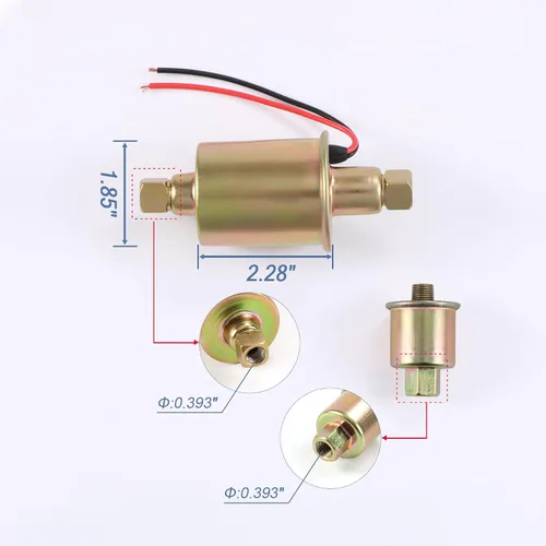 Vista 5 de JDMSPEED - Bomba de combustible o diésel eléctrica universal, para autos con carburador, E8016S