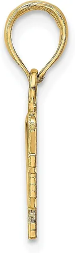 Vista 2 de Collar con dije de oro amarillo de 14 quilates para graduación, para ocasiones especiales, joyería fina para mujeres, regalos para ella