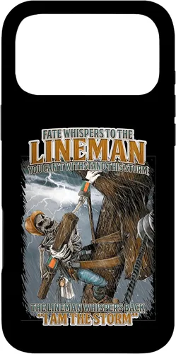Vista 22 de Fate Whispers to The Lineman Proud Lineman Crew Job Pride Case for iPhone 17