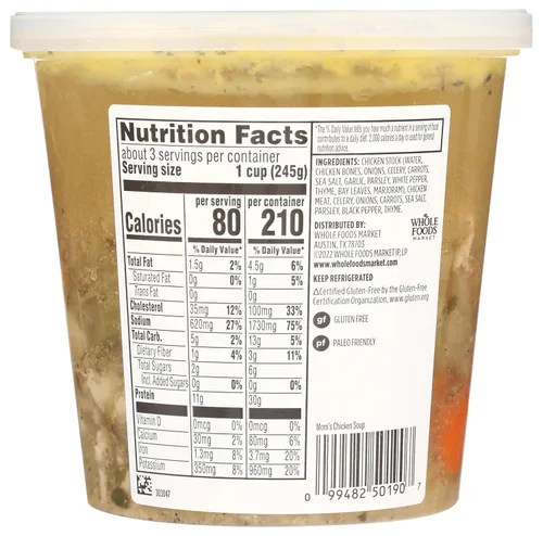 Vista 2 de Whole Foods Market - Sopa de pollo de mamá, 24 onzas