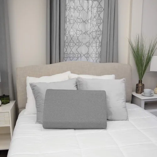 Vista 5 de SensorPEDIC Almohada de espuma viscoelástica ajustable de gran tamaño, color gris (73562)
