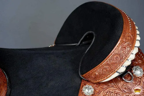 Vista 5 de HILASON Western Horse Saddle Treeless Trail Barrel Leather for Horses