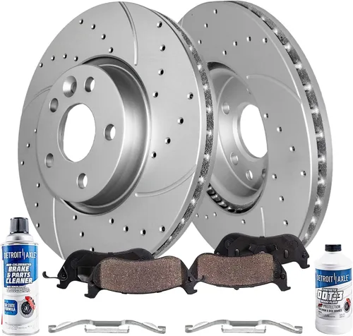 Vista 20 de Detroit Axle - Kit de freno delantero para Ford 2000-2005 Excursion 1999-2004 F-250 F-350 Super Duty Pinza de freno de disco con soporte Pastillas