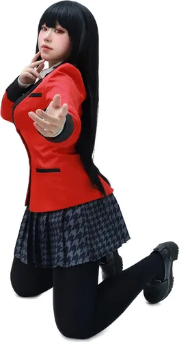 Vista 2 de DAZCOS Talla de EE UU - Disfraz de cosplay de Kakegurui Jabami Yumeko para mujer