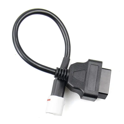 Vista 7 de Cable adaptador OBD2, escáner de diagnóstico para motocicleta, adaptador de diagnóstico OBD de 4 pines a lector de código de falla OBD2, escáner