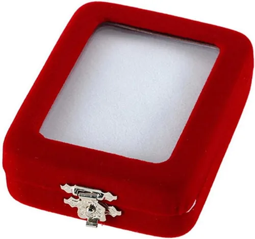 Vista 8 de Caja de joyería de smallwoodi, joyero, caja de regalo de terciopelo rojo, caja de joyería, soporte para anillo, pulsera, pendientes, caja de regalo