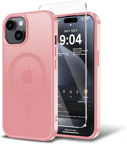 Vista 155 de Funda para iPhone 11 con protector de pantalla, compatible con MagSafe, ultra delgada, translúcida, mate, a prueba de golpes, color negro