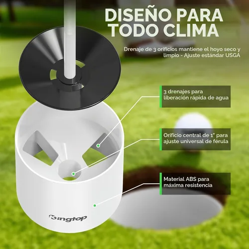 Vista 3 de KINGTOP - Copa de hoyo de golf – Cumple con las regulaciones PGA/USGA, accesorios de golf para práctica de putting green en el patio trasero Taza