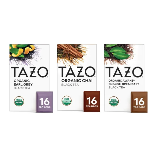 Vista 9 de TAZO Bolsas de té Earl Grey orgánico, té negro con cafeína, 16 bolsas de té en total