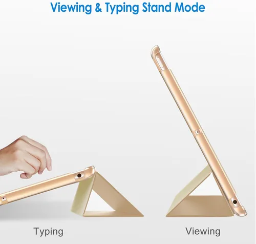 Vista 5 de JETech - Funda para iPad (9.7 pulgadas/24.64 cm, modelo 2018/2017, 6ª/5ª generación), funda inteligente con activación/suspención automática (Beige)