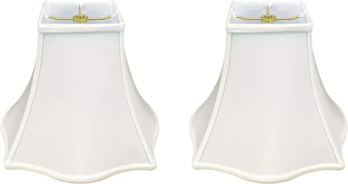 Vista 17 de Royal Designs, Inc. Serie Regal, pantalla de lámpara de campana cuadrada elegante, 4 x 10 x 8.5 pulgadas, Oro Antiguo