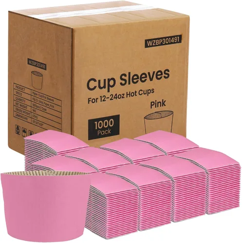 Vista 15 de FMP Brands Paquete de 50 fundas de papel de Navidad para tazas de café, fundas desechables de café navideñas para tazas de café desechables de 12