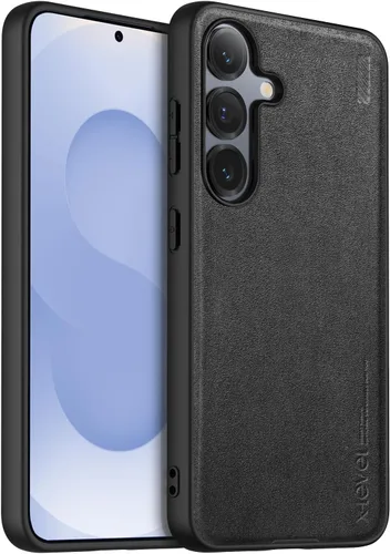 Vista 30 de X-level Funda para Samsung Galaxy Z Flip 6, delgada funda delgada de piel sintética para teléfono, TPU suave, a prueba de golpes, protección Negro