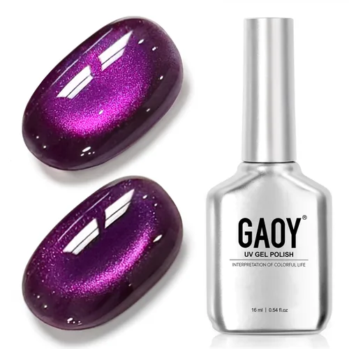 Vista 35 de GAOY Esmalte de uñas de gel Brown Cat Eye, 4629 azul ámbar, 0.5 fl oz Ámbar azul