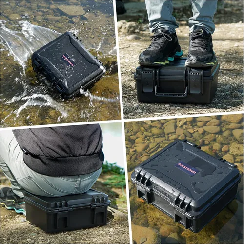 Vista 6 de GAGITERVR Funda rígida de transporte para DJI Air 2S / Mavic Air 2 Drone y más accesorios, protección completa impermeable y anticaídas