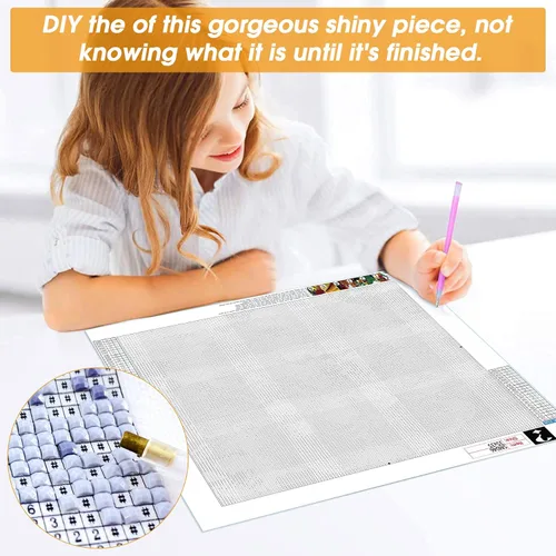 Vista 6 de LOMSIOY Kits de pintura de diamantes misteriosos 5D DIY Pintura al azar animal con diamantes Arte misterioso cuadrado completo taladro, bordado
