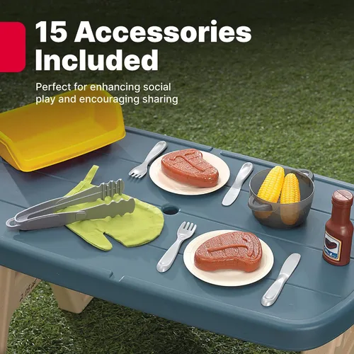 Vista 4 de Step2 Sizzle & Smoke BBQ Grill Kids Playset, sonido y efecto humo