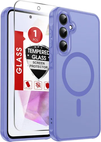 Vista 235 de LeYi Funda para teléfono Samsung-S23: protector de pantalla e imán MagSafe Púrpura