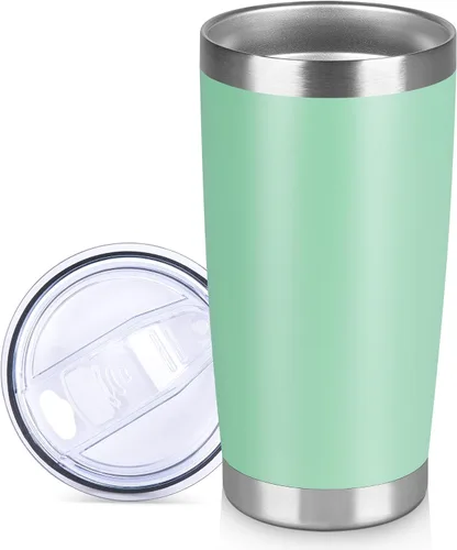Vista 19 de Vaso Térmico de 20 oz de Acero Inoxidable Vasos Térmicos a Granel con Tapa Aislamiento de Doble Pared Tazas de Café Térmicas para Bebidas Calientes