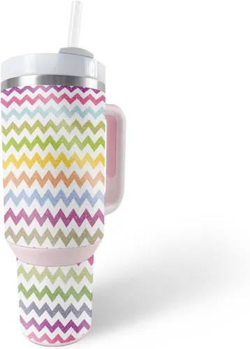 Vista 23 de MightySkins - Vaso con purpurina brillante compatible con Stanley The Quencher H2.0 FlowState de 40 onzas, parte trasera de cascabel, acabado